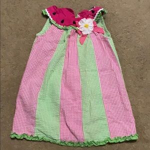 Fabulous watermelon smocked sundress